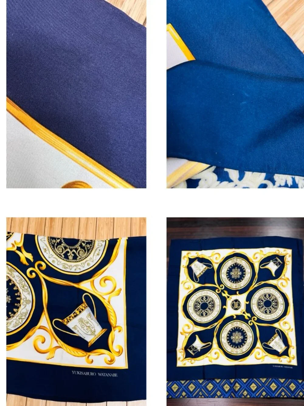 Charming YUKISABURO WATANABE  Scarf  Silk 34.5